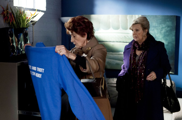 Dot and Cora find Andrew's jumper.