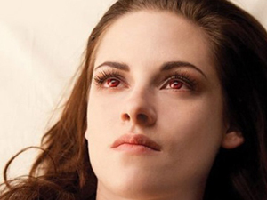 Kristen Stewart as a vampire in Breaking Dawn