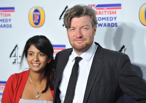 Konnie Huq and Charlie Brooker