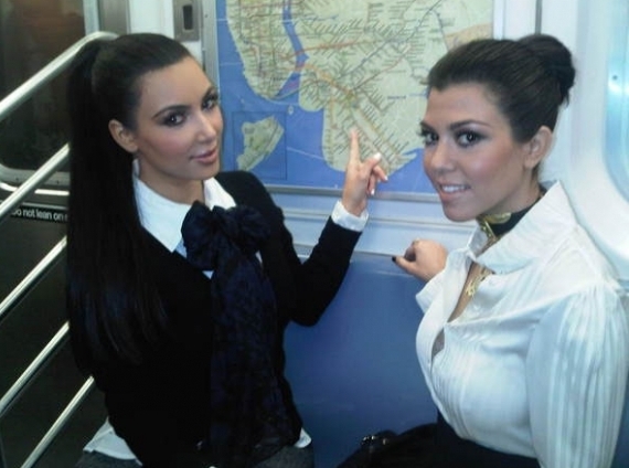 Kim and Kourtney Kardashian