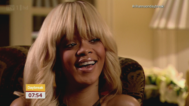 Rihanna appearing on 'Daybreak' discussing her new role in the movie 'Battleship'