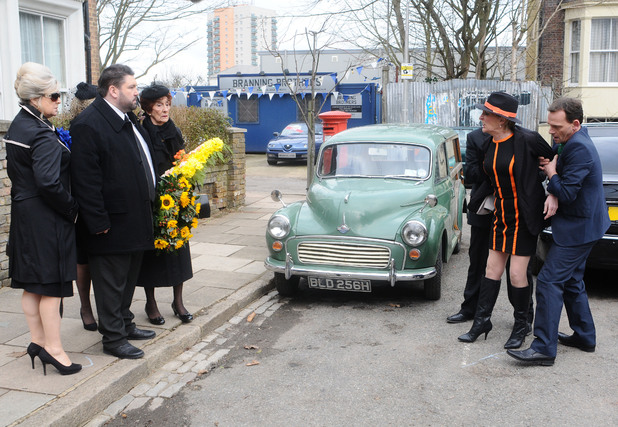 Shirley is furious when she sees Andrew making his way to Heather's funeral.