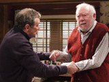 Ashley interrogates Sandy over what he has been saying to Edna and Rachel. Sandy is left shaken and scared when Ashley grabs his wrists, injuring him