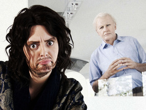 Morgana Robinson and Terry Mynott as Russell Brand and David Attenborough in Very Important People