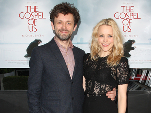 Michael Sheen and girlfriend Rachel McAdams
'The Gospel of Us' gala screening held at the Renoir Cinema - Arrivals
London, England