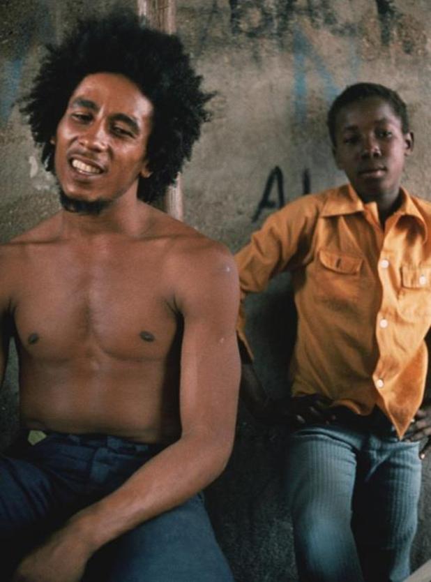A topless Bob Marley