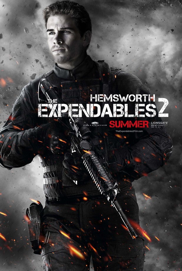 Liam Hemsworth Expendables 2 character poster