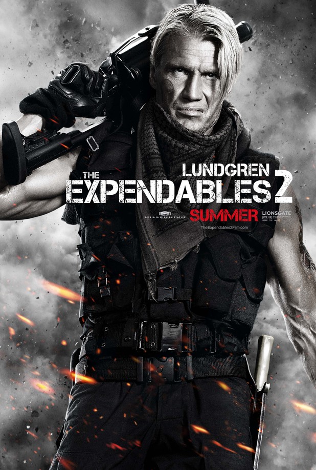 Dolph Lundgren Expendables 2 character poster