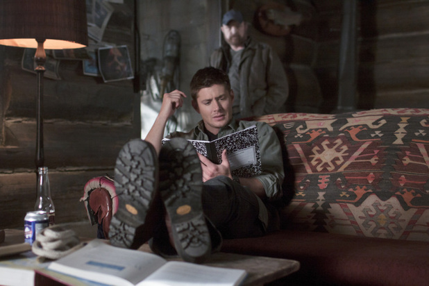 Jensen Ackles as Dean and Jim Beaver as Bobby Singer