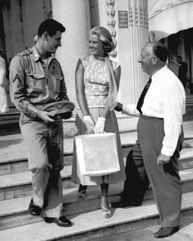 Grace Kelly and director Alfred Hitchcock To Catch a Thief