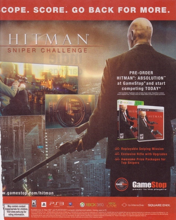 'Hitman Sniper Challenge' newspaper advert