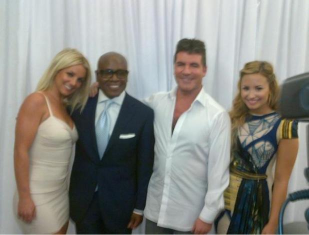 Britney Spears, LA Reid, Simon Cowell, Demi Lovato