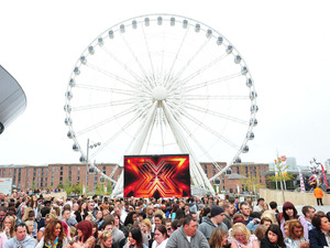 Crowd atmosphere at the X Factor auditions in Liverpool