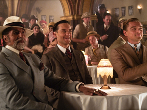 Amitabh Bachchan with Tobey Maguire and Leonardo DiCaprio in The Great Gatsby. 