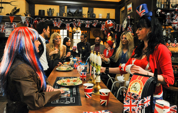 The residents celebrate the Queen's jubliee 