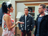 David interrupts Alicia and Justin just As Alicia tells Justin she thinks Jacob is better off with David. Justin is furious and tells David there is no way he is having his son. An argument breaks out between them