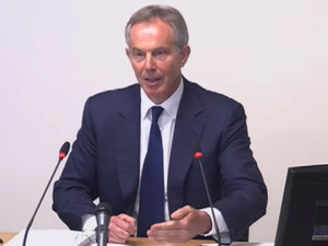 Former Prime Minister Tony Blair gives evidence to the Leveson Inquiry