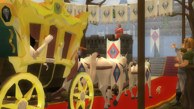 The Queen visiting the online games world of RuneScape