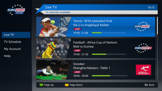 Eurosport Smart TV app