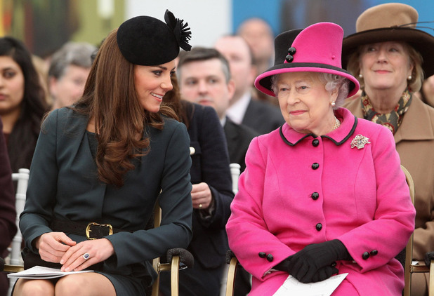 The Duchess of Cambridge and The Queen