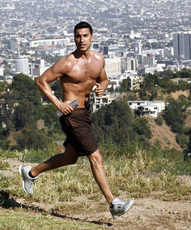 Adam Sabbagh, aka Mr. Arab,
running topless in Runyon Canyon
Los Angeles, California