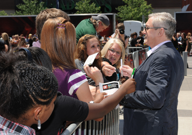 Louis Walsh gets a warm welcome from the crowd.