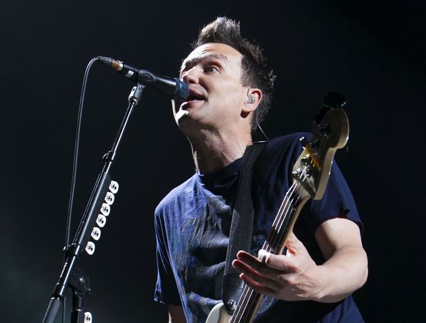 Blink 182 in concert at the O2 Arena, London.