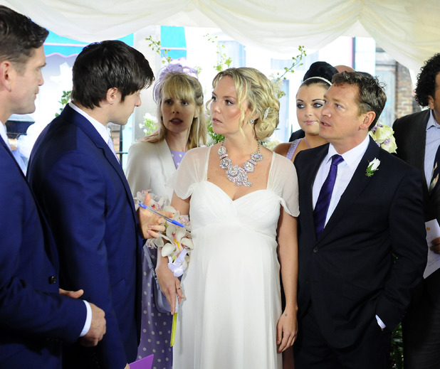 Janine receives some unexpected news moments before walking up the aisle.