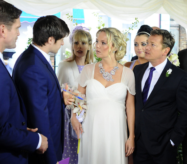 Janine receives some unexpected news moments before walking up the aisle.