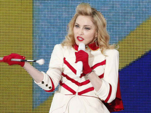 Madonna performing live at the Artemio Franchi stadium, italy.