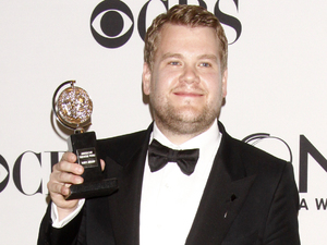 James Corden in the press room at the 66th Annual Tony Awards in New York