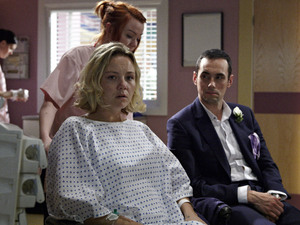 Janine takes her anguish out on the nurse.