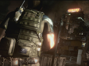 Chris in action in Resident Evil 6