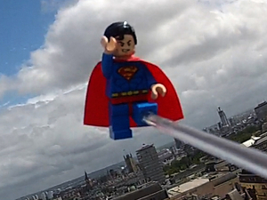 LEGO Superman flies above London for LEGO Batman 2 launch