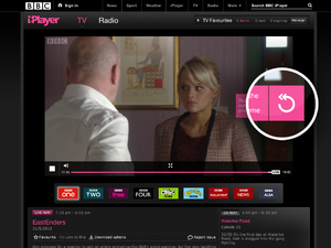 BBC iPlayer live restart button