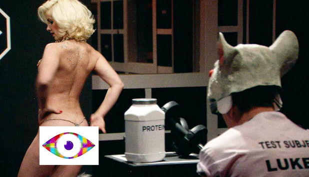 Big Brother 2012 Day 15: The rat lab task - Luke S and a burlesque dancer