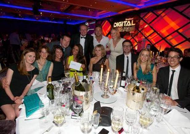 The MTV crew at the Broadcast Digital Awards 2012