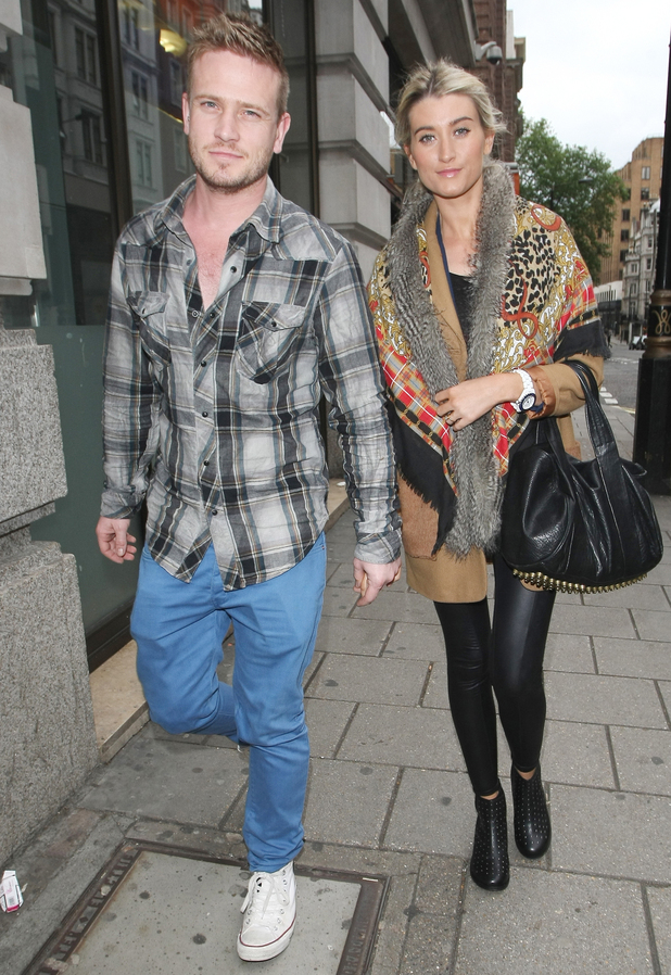 Matthew Wolfenden and Charley Webb out and about in Mayfair. 