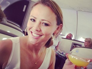 Kimberly Walsh on her way to Vegas