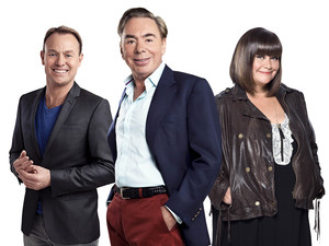 Superstar judges Jason Donovan, Lord Andrew Lloyd Webber and Dawn French