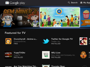 Sony Google TV: Google Play store