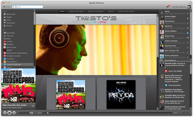 Tiesto spotify app