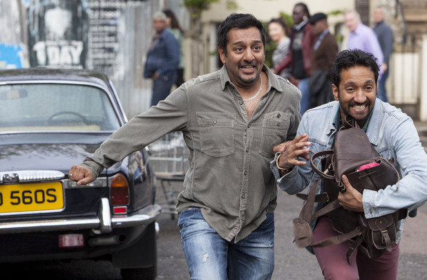 Masood and AJ escape the scene as quick as they can.