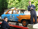 Jay tries to get Ben to have one last race in the car.