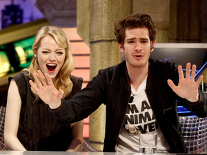 Emma Stone and Andrew Garfield
appear on 'El Hormiguero' TV show