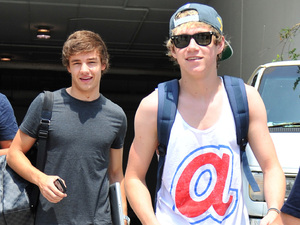 Liam Payne and Niall Horan of One Direction
leaving their hotel in Ft Lauderdale for the final night of their 2012 American Tour
Ft Lauderdale