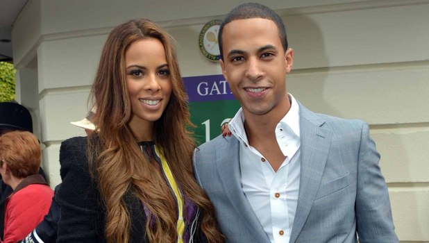 Rochelle Wiseman and Marvin Humes arrive for the big match.