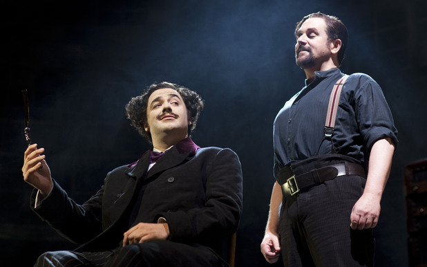 Jason Manford as Pirelli and Michael Ball as Sweeney Todd in Sweeney Todd