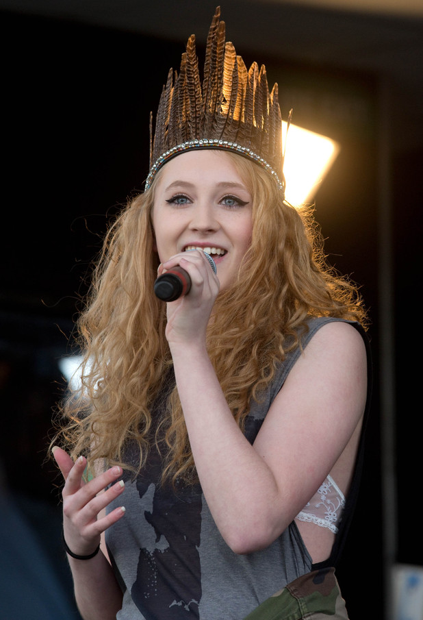 Janet Devlin on stage at the East Of England Show.