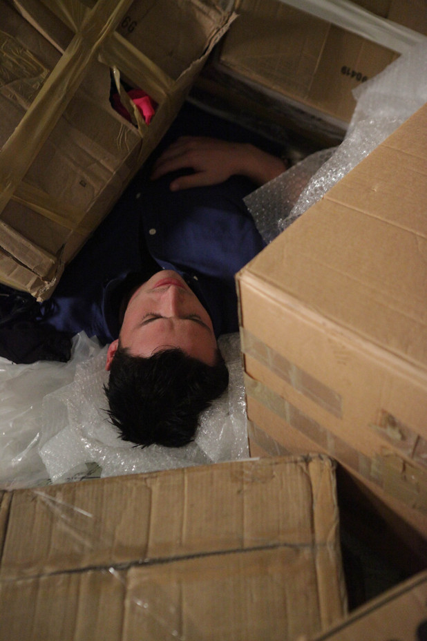 Ryan pretends to injure himself